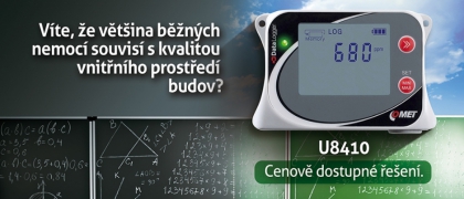 CO2 dataloggery pro kontrolu kvality vzduchu v budovách