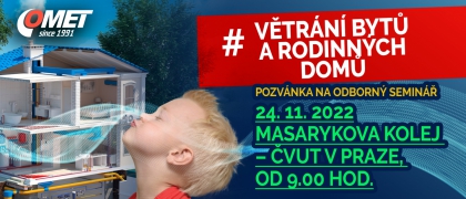 Zveme Vás na odborný seminář Větrání bytů a rodinných domů