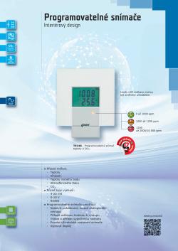 Katalogové listy - Interiérové snímače