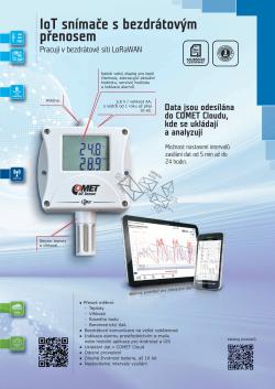 Katalogové listy - IoT snímače s bezdrátovým přenosem, LoRaWAN