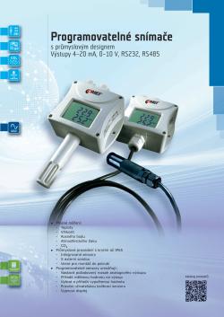 Katalogové listy - Snímače