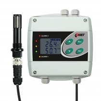 Regulátor teploty a vlhkosti s výstupními relé 230Vac/8A se sondou do tlaku, kabel 2 metry