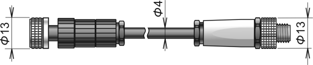 Kabel prodlužovací k sondě DIGIL a DIGIS , konektor ELKA, kabel 15 metrů
