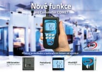 Teploměr-vlhkoměr s magnetickou teplotní sondou pro měření povrchové teploty