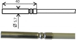 Teplotní sonda Pt1000TGL40/0, bez konektoru, kabel 5 metrů
