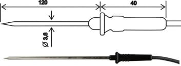 Teplotní sonda 2304-220/0, bez konektoru, kabel 1 metr