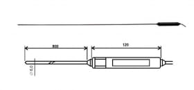 Teplotní sonda 2021-150/0, bez konektoru, kabel 1 metr