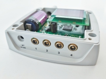 IoT bezdrátový snímač teploty pro 4 externí sondy Pt1000 s konektorem CINCH, s výstupem do sítě Sigfox