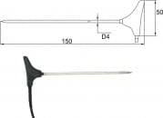 Vpichovací sonda 2091-250/0, bez konektoru, kabel 2 metry