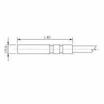 Teplotní sonda Pt1000TG8Ex/C, konektor MiniDin, do prostředí Ex (Zóna 2 a Zóna 22), kabel 5 metrů