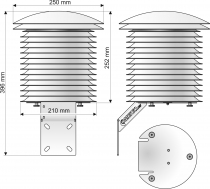 COMETEO Profesionální meteokryt před vlivy počasí, přirozeně ventilovaný