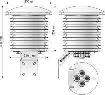 COMETEO Profesionální univerzální meteokryt před vlivy počasí pro čtyři sondy