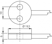 Teplotní sonda Pt1000TG7/C, konektor CINCH, kabel 2 metry