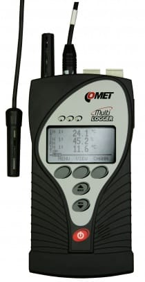 Multilogger - teploměr-vlhkoměr-barometr se 2 vstupy MiniDIN a 2 svorkovnicemi