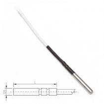 Teplotní sonda Pt1000TR125/M, konektor MiniDin, kabel 1 metr